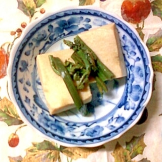 春ならではの味☆高野豆腐とワラビの煮物♪